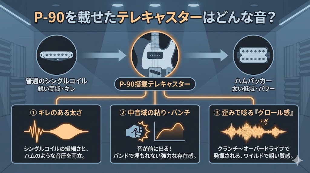 P-90を載せたテレキャスターはどんな音?